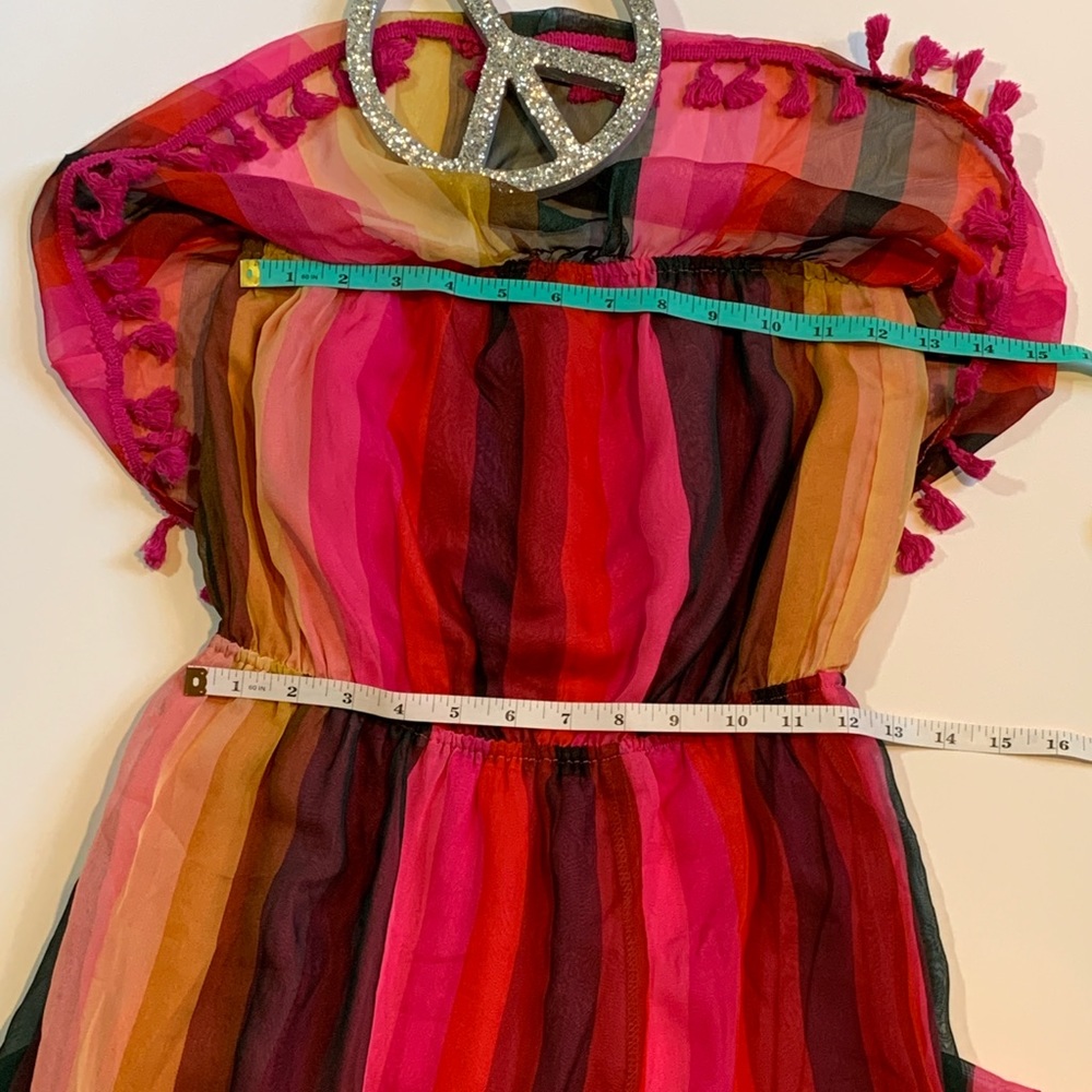 Aakaa Strapless Maxi Pink Multicolor Dress XS - Picture 2 of 7